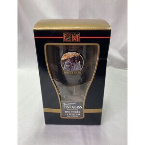Concept Memorabilia Sherlock Holmes Pint Glass Arcoroc France w/4 Coasters
